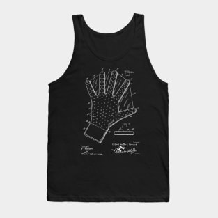 Swimming Glove Vintage Patent Hand Drawing Tank Top